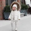 Kinderen baby peuter jongen meisje warme faux bont capuchon winter jas jas bovenkleding # 3S09 LJ201017