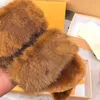 Frauen Hausschuhe warme Baumwolle Hausschuhe Mode Damen flache Pelz Slipper Schuhe mit Box Größe 35-40