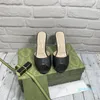 Diseñador zapatos para mujer g sandalias zapatillas deslizantes tacones altos tacones de lujo serpiente de lumbs piel de cordero Pisos de cuero sandalia sandalia zapatos de jalea 7484