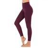 Taille haute couleur unie Double visage ponçage peau nue pantalons de Yoga vêtements de sport femmes course Fitness entraînement femmes Leggings collants