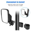 Car Adjustable angle Shockproof Side View Mirrors UTV Rearview Mirror w/ 1.75" 2" Roll Cages Universal 2 Pcs/set