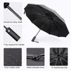 Mosfiata guarda-chuva à prova de vento reverso de dobramento automático chuva chuva mulheres viagem portátil guarda-chuva 12 reforçado fibra de vidro costelas 201112