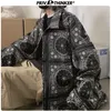 Privathinker Zwart bedrukte shirt jassen voor mannen Japanse streetwear man Casual lagen lente lange mouw man 5xl 201104