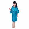 2020 çocuk için bornoz saten çocuk yaz kimono banyo bornoz nedime kız elbise ipek çocuk gecelik katı elbiseler