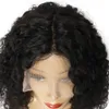 Jerry Curly T Part Part Lace Front Wig Middle Part Brazilian Human Hair Hair Lace Lace 10 -26 Inch Black Color Wig for Women