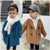 Primavera otoño bebés chaquetas de lana abrigos estilo largo chico guapo prendas de vestir a cuadros ropa para niños chaqueta para niños 7372811