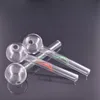 10 cm pyrex vidro de vidro queimador de óleo claro com golfinho barato óleo de vidro tubo unhas de água tubos de mão acessórios para fumar