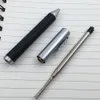 Fuliwen 103 Svart och Silver Ballpoint Pen Metal Barrel för Business Writing With Twist System Pen Cap