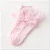 5 вариантов / Лот девушки кружевные носки дети дети сетки тонкий ребенок принцесса лодыжка носок белый розовый рюфля платье носок свадьба летняя весна lj200828