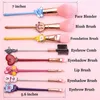 Hot Cosmetic Brush Makeup Brushes Set Cartoon 8pcs Cute Fairy Brushes Eye Shadow Eyebrow Foundation Powder Blush Brush Makeup Tool