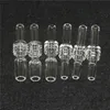 DHL Smoking Domeless Real Quartz Tips 10mm 14mm 18mm Joint Straw Drip Tip Nail Dab Rig Glass Water Bong