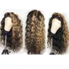 Parrucche anteriori in pizzo 13x6 per capelli umani Brazlian 360 parrucche frontali in pizzo pre pizzicate con capelli sciolti onda del bambino Highlights Honey Blonde pieno 5556520