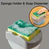 Magic Sponge Holder Soap Dispenser Prato Esponja Easer De Armazenamento caixa Dispensador Cozinha Acessórios Home Cozinha Tools Dropship