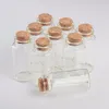 50PCS 30x60x17mm 25 ml Tomma dekorativa hantverk glasflaskor små med korkmeddelande drev flaskor