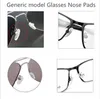 500 st Partihandel General Nose Pads For Eyewear Healthy Silicone Zero-tryck Mjuka symmetriska glas Bazoo Holds Anti-Slip Screw Eyewear Frame Accessories