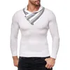 Suéteres tejidos con diamantes para hombre, ropa de tendencia a la moda, jersey de cuello alto de manga larga, suéter informal de otoño para hombre, Tops ajustados