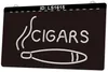 LS1615 Cigars Smoke Shop Gravure 3D Signe lumineux LED Vente en gros au détail