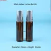 Wholesale 30ml PET Amber Bottle Empty Refillable Lotion Pump Cosmetic Container Packaging Jar 100pcs/lotgood quantity