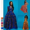 Sommer Afrikanische Kleider für Frauen 2020 News Mode Robe Langes Kleid Blumendruck Bazin Vestidos Dashiki Party Afrikanische Kleidung LJ200826