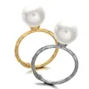 Pearl Ring Gold Plated Ring For Women Party Wholesale Pearl Ring