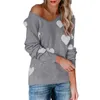 Maglioni della stampa della stampa delle donne 2020 Autunno New-venuta oversize o collo manica lunga casual maglione maglione maglione maglione top pullover femme