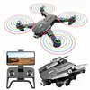 K106 LED Light Drone RC Aircraft 4K HD Camera Visual Obstacle Avoidance Optical Flow Positioning Foldable RC Quadcopter Boy Gifts