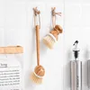 Wood brush long handle pot brushs washing dishes kitchens supplies cleanings home kitchen cleaning tools
