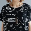 女性Tシャツプラスサイズ4xl 5xl 6xl夏の新しいバットウィングコットンTシャツカジュアルルーズビッグサイズレタープリントティーシャツ女性T200516