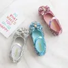 Fashion Children Shoes For Toddlers Girls Kids Princess Leather Flats With Rhinestone Crystal Bling Glitter Fabric Dress Shoes