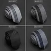 Men Tie Classic Luxurious Slim Stripe Ties for Mens Business Wedding Jacquard Necktie Male Dress Shirt Bowtie Gift Accessories Y1229