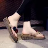 Летние цветочные сандалии рыба для женщин сандалии тапочки ретро высокие каблуки обувь женская пряжка для обуви пляж шлепанцы B86 Y200423