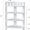 US-amerikanische Aktien 4-Tier-Lagerhalter Ecke Regal Ladder Stand Bücherregal für Wohnzimmer Badezimmer Dusche Organizer Wasserdichte Dusche Caddy Mehrzweck A08