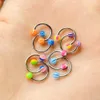 10Pcs / Set Colorful Acrylic Nose Rings Ear Piercing Circular Barbell Ring Horseshoe Lip Labret Eyebrow Ear Piercings Body Jewelry