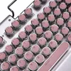 Х10 ретро Круглой Машинка Светопропускание Keycap Проводной Mechanical Gaming Keyboard Multiple световые эффекты Round