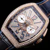 V45 Montre de luxe mens watches 44x54mm ETA7753 chronograph movement fine steel case Wristwatches diamond watch