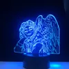 Hawks Keigo Takami Led Anime 3D Lamp My Hero Academia Room Decor Nightlight Remote Control Colors Gift Tabell 3D Lamp207x