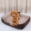 Luxury PU Leather Dog Beds Waterproof Cozy Pet Basket Cat Kennel Removable Mattress for Puppy Big Animals Bulldog Teddy Y200330