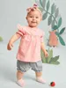 Short t-shirt à volants pour bébé SHE