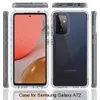 2 i 1 robusta rustning stötsäkra fodral för Samsung Galaxy A72 Anti-Slip Soft TPU Bumper Hard PC Transparent akrylbackskydd