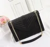 Luxo Designer Bolsa Envelope Genuine Caviar Couro Mulheres Saco de Alta Qualidade Com Bolsa De Ombro Chain Saco Saco Senhoras Bolsa