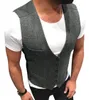 2021 Fashion Wool Groom Vests Wedding Brown Patchwork Herringbone Tweed Groom Vest Slim Fit Mens Business Suit Vest Prom Wedding Waistcoat