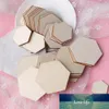 50/100 Uds madera DIY corte láser adorno artesanal nueva forma Hexagonal decoración adornos boda