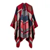 2020 donne poncho cashmere cappellini moda plaid grande sciarpa calda e spessa poncho invernali coperta in maglia scarpa manteau femme hiver