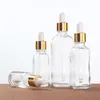 5 ml, 10 ml, 15 ml, 30 ml, 50 ml, 100 ml, transparente Tropfflasche aus Glas, leere kosmetische Verpackungsbehälter, Fläschchen, Flaschen mit ätherischen Ölen