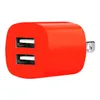 Универсальные красочные двойных портов USB 5V 2.1a AS AC AC Home Travel Настенное зарядное устройство Адаптер питания Подключатели для Huawei HTC LG Android PC MP3