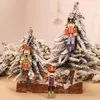 9pcs décorations de noël casse-noisette marionnettes pendentifs en bois noyer soldat pour arbre suspendus ornements nouvel an enfants cadeau de noël Y201020