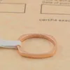 2023 anillo simple en acero inoxidable 316L chapado en oro rosa de 18 quilates para mujer Anillos de rombos Joyería PS5506