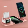Многофункциональная функция 6 в 1 Беспроводное зарядное устройство для iPhone Watch Holder Holder Mobile Phone Wireless Fast Charinga46A31