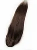 # 4 Trekkoord Paardenstaart 100% Echt Menselijk Haar Paardenstaart Clip ins Extensions voor Dames Donkerbruin Peruviaanse Virgin Straight Pony Tails Haarsnoot