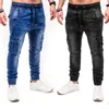 Осень-зима мужские эластичные джинсы деловые повседневные классические модные джинсовые брюки мужские черные синие брюки 220314